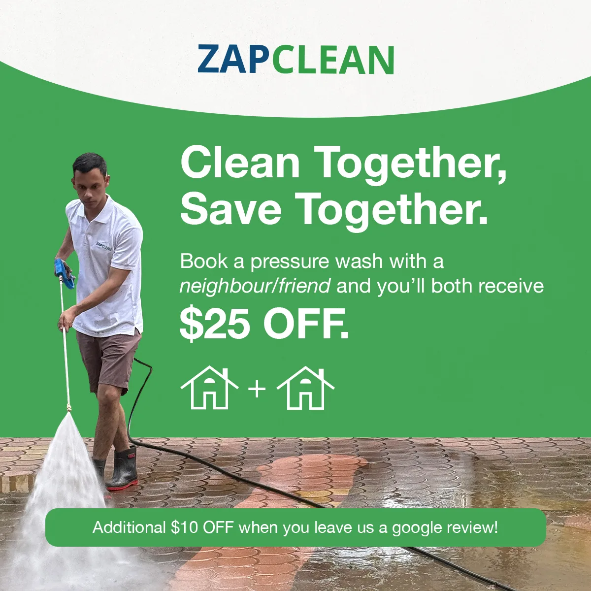 ZAPCLEAN referral offer — Clean Together, Save Together